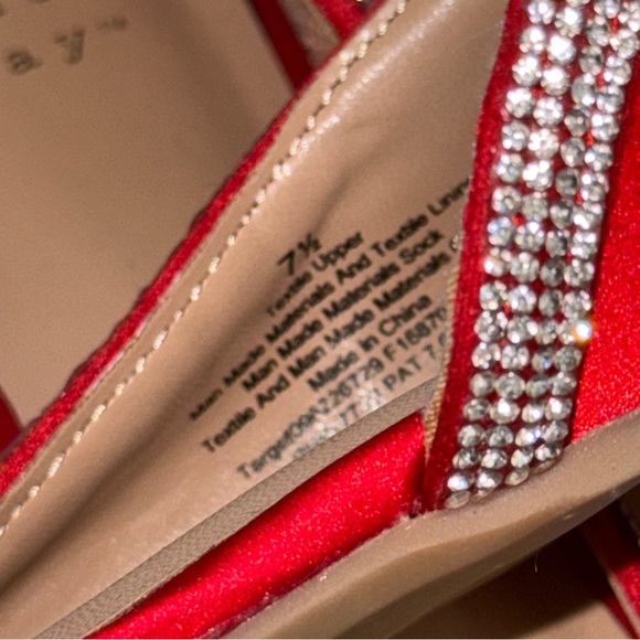 a new day Red Satin Flats with Silver Bow - Picture 4 of 4